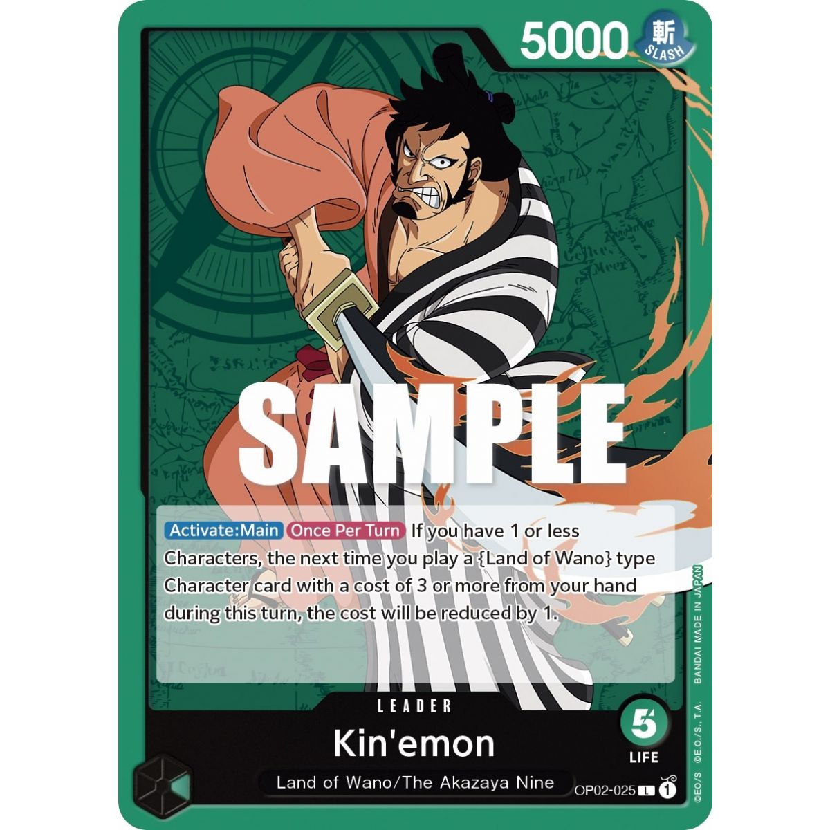 Kin'emon - L  OP02-025 - OP02 Paramount War