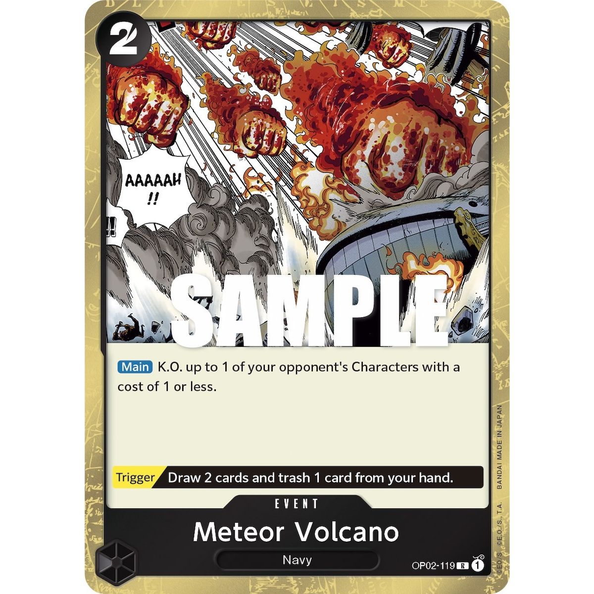 Meteor Volcano - R  OP02-119 - OP02 Paramount War