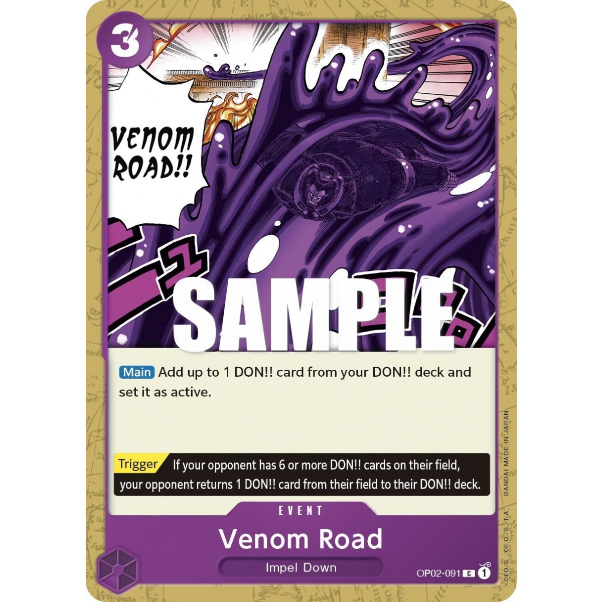 Item Venom Road - C  OP02-091 - OP02 Paramount War