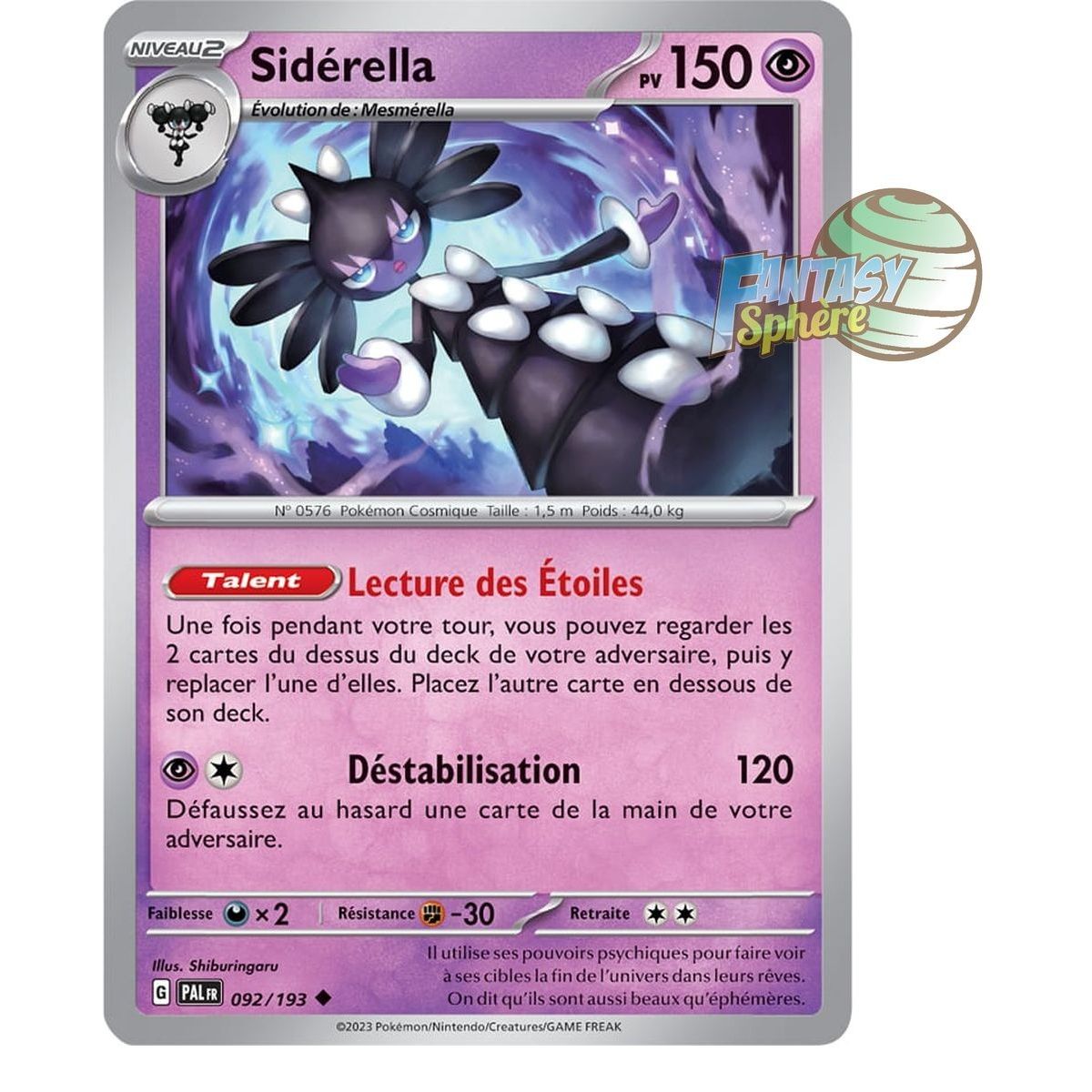 Sidérella - Reverse 92/193 - Ecarlate et Violet Evolution à Paldea