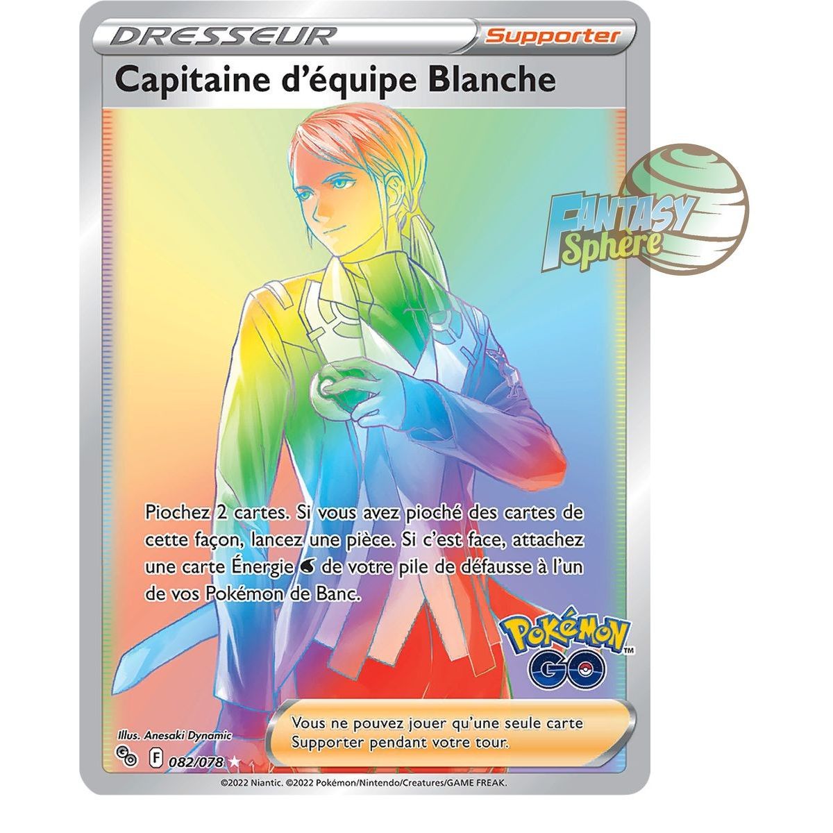 Capitaine d'équipe Blanche - Secret Rare 82/78 - Epee et Bouclier 10.5 Pokemon GO