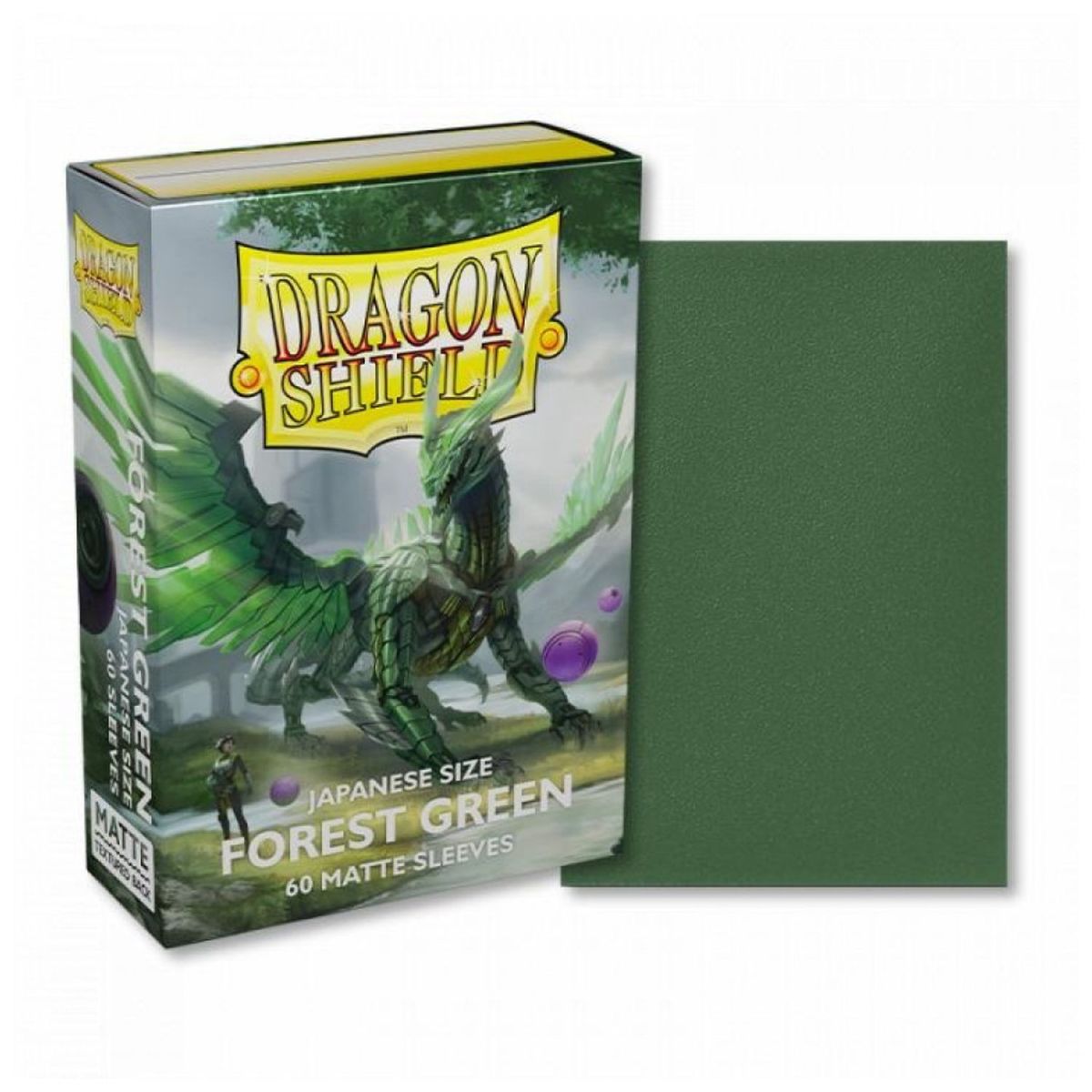 Dragon Shield - Small Sleeves - Japanese Size - Matte Forest Green (60)