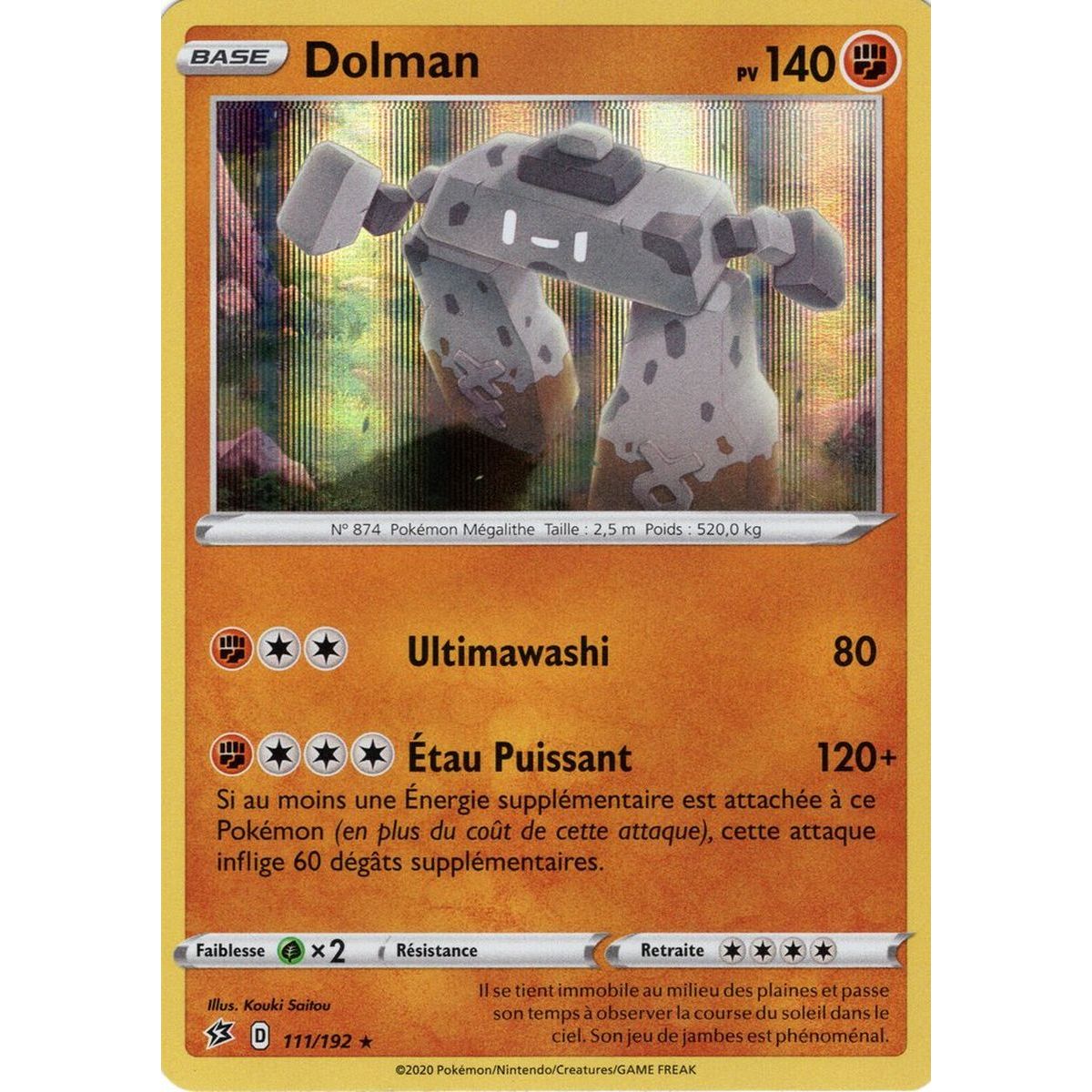 Dolman - Holo Rare 111/192 - Epee et Bouclier 2 Clash des Rebelles