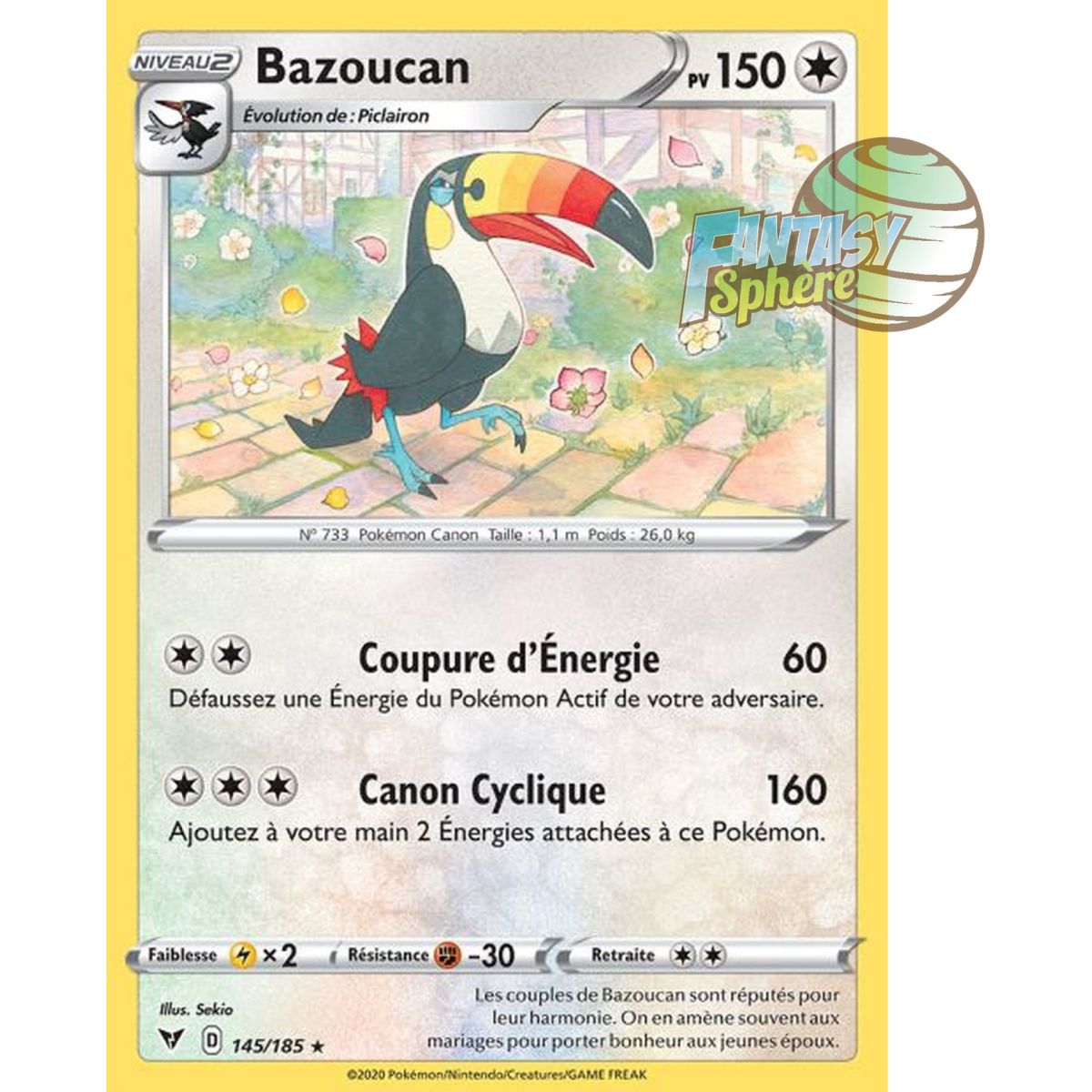Item Bazoucan - Rare 145/185 - Epee et Bouclier 4 Voltage Eclatant