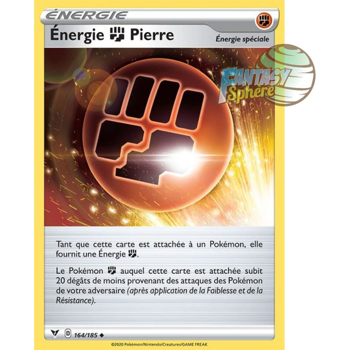 Énergie Pierre - Peu commune 164/185 - Epee et Bouclier 4 Voltage Eclatant