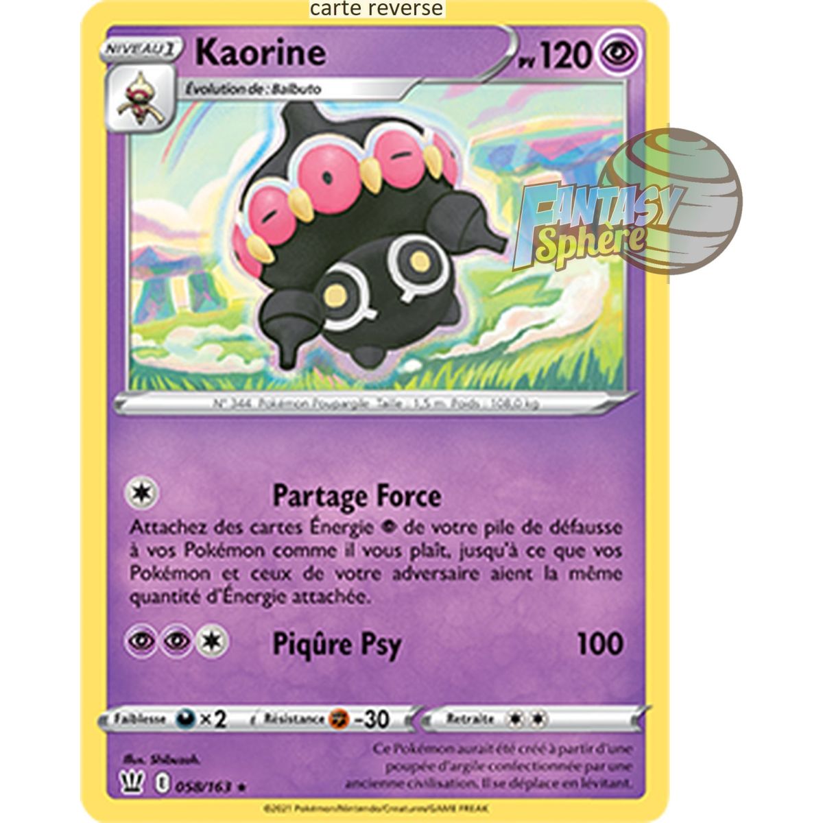 Kaorine - Reverse 58/163 - Epee et Bouclier 5 Style de Combat