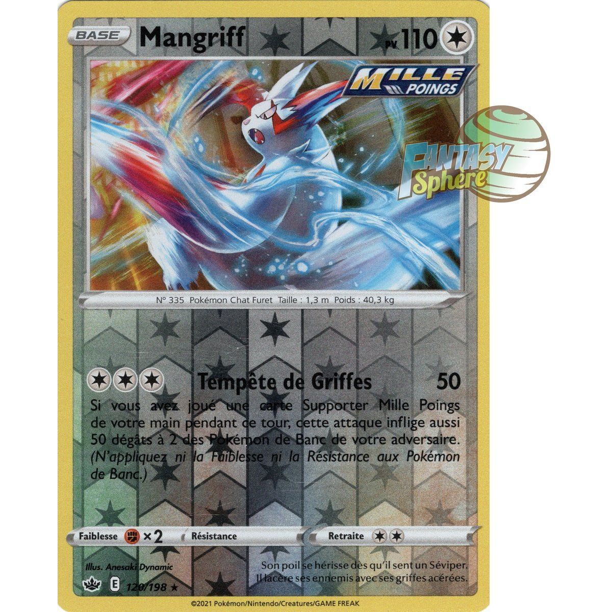 Mangriff - Reverse 120/198 - Epee et Bouclier 6 Regne de Glace
