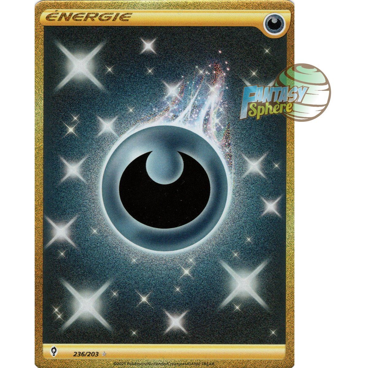 Item Énergie Obscurité - Secret Rare 236/203 - Epee et Bouclier 7 Evolution Celeste