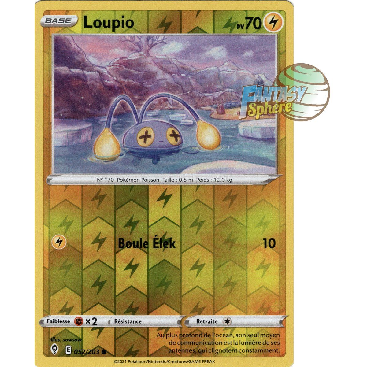 Loupio - Reverse 52/203 - Epee et Bouclier 7 Evolution Celeste
