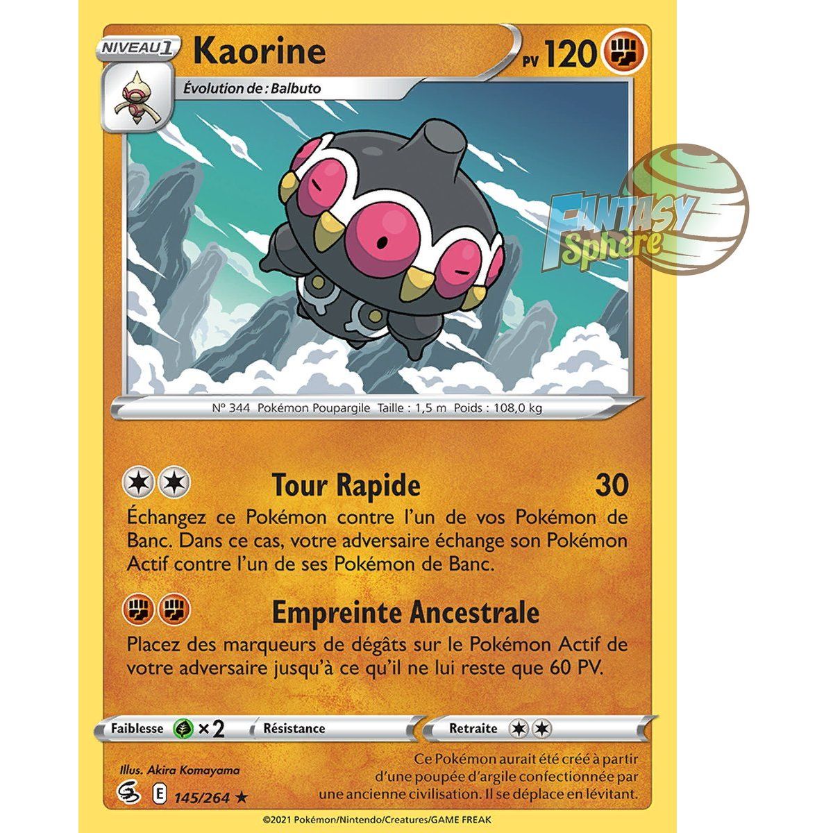 Item Kaorine - Rare 145/264 - Epee et Bouclier 8 Poing de Fusion