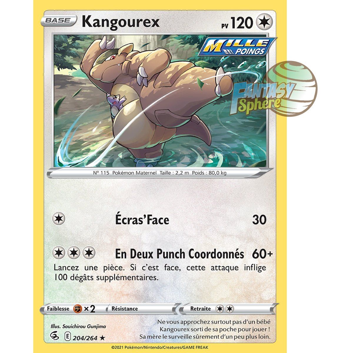 Kangourex - Rare 204/264 - Epee et Bouclier 8 Poing de Fusion