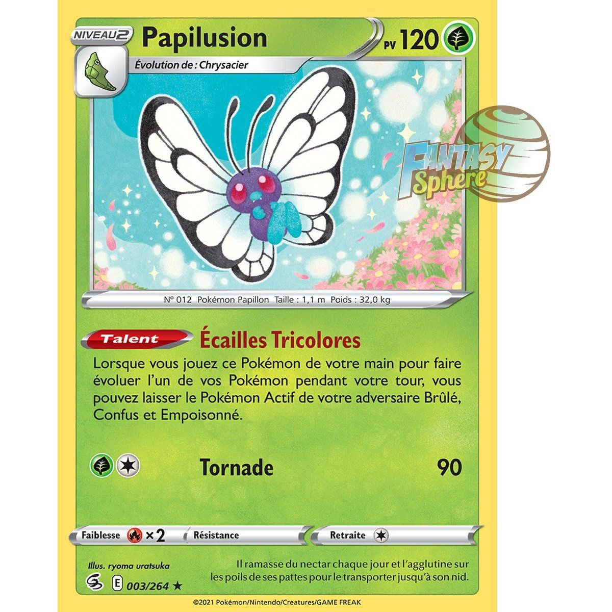 Papilusion - Holo Rare 3/264 - Epee et Bouclier 8 Poing de Fusion