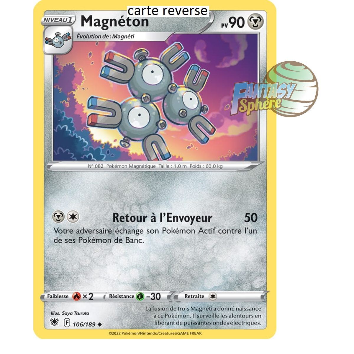Magnéton - Reverse 106/189 - Epee et Bouclier 10 Astres Radieux