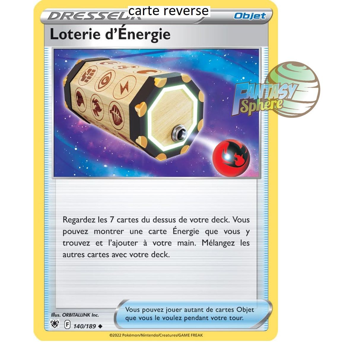 Item Loterie d’Énergie - Reverse 140/189 - Epee et Bouclier 10 Astres Radieux
