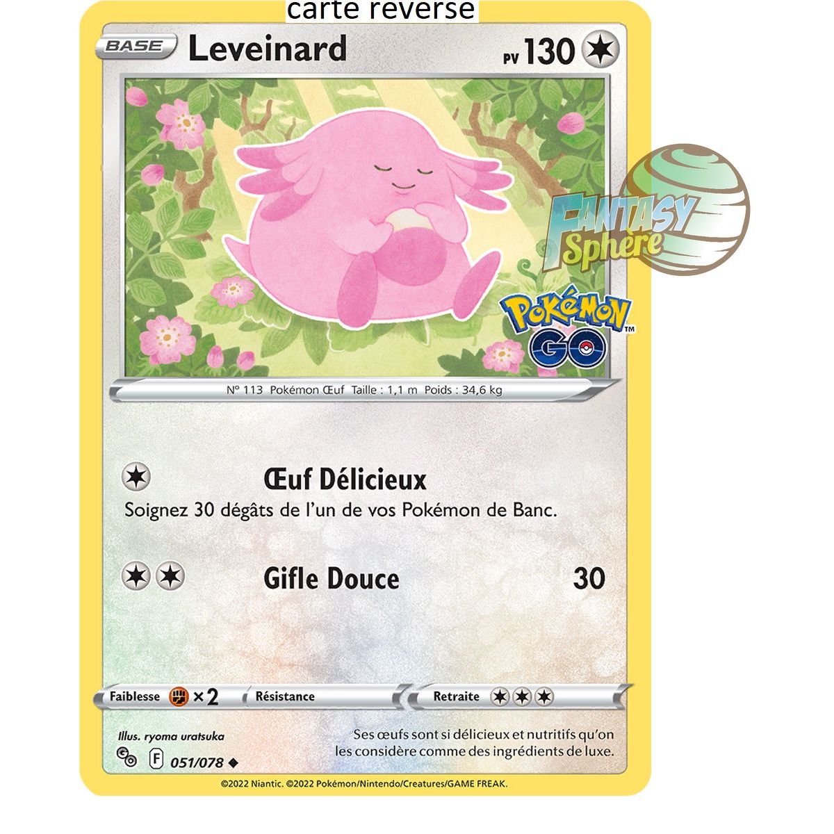 Item Leveinard - Reverse 51/78 - Epee et Bouclier 10.5 Pokemon GO