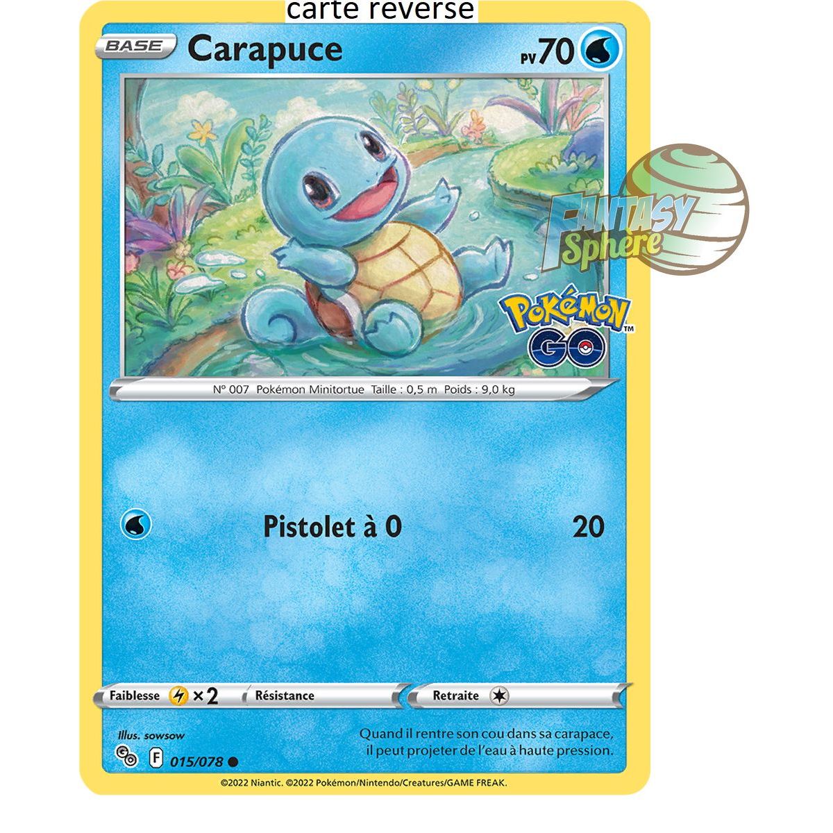 Item Carapuce - Reverse 15/78 - Epee et Bouclier 10.5 Pokemon GO