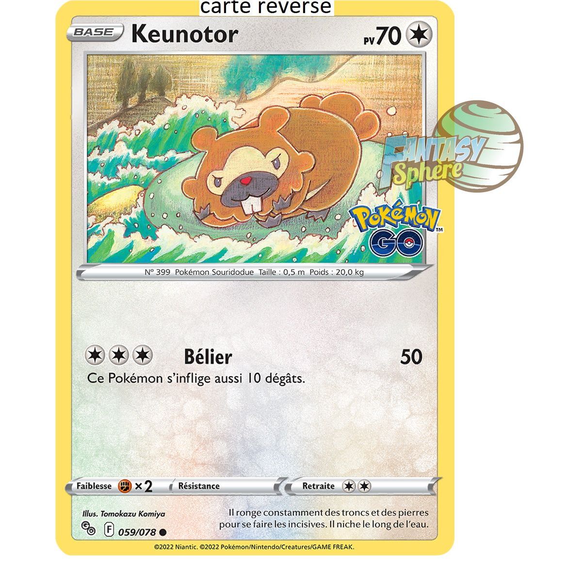 Item Keunotor - Reverse 59/78 - Epee et Bouclier 10.5 Pokemon GO