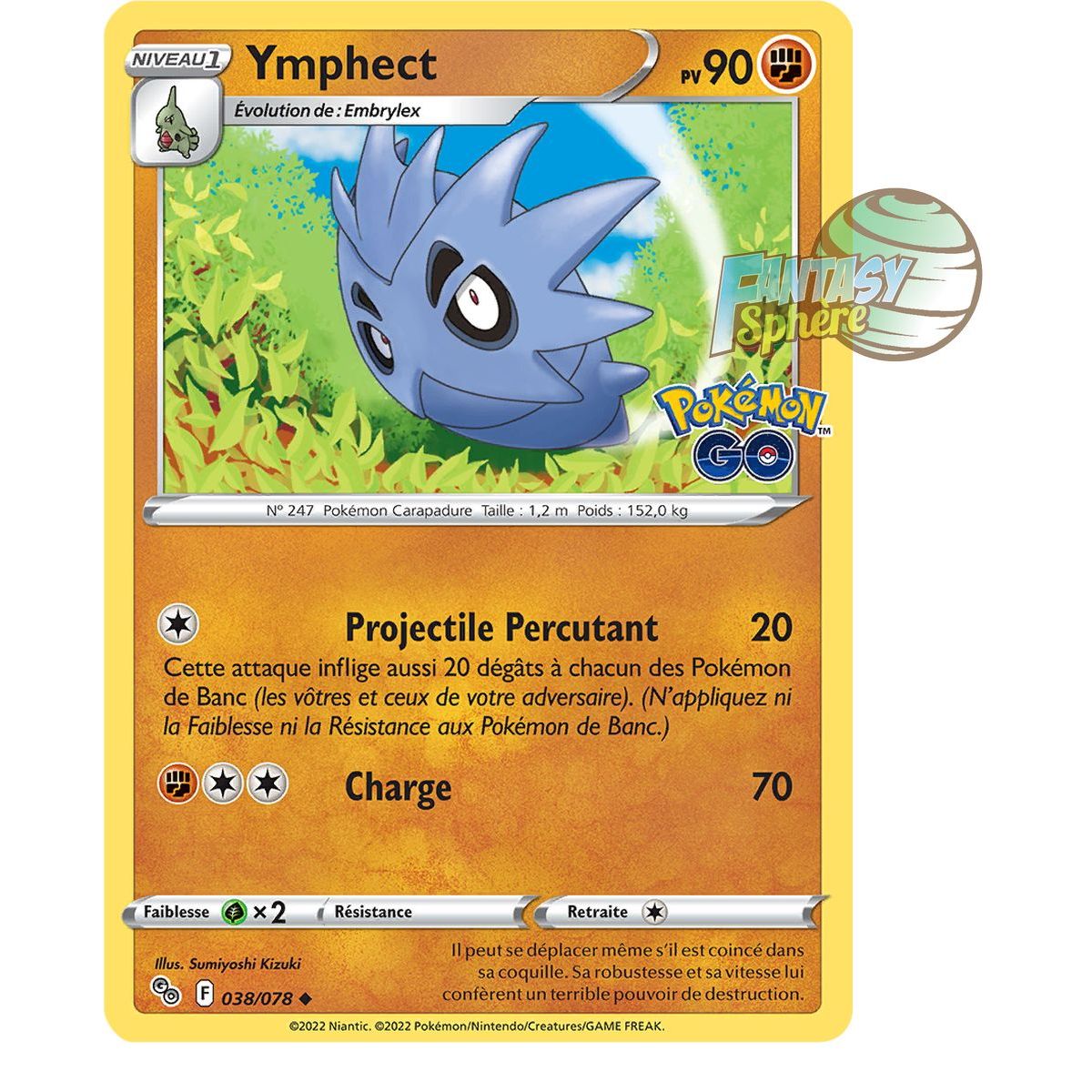 Ymphect - Peu Commune 38/78 - Epee et Bouclier 10.5 Pokemon GO