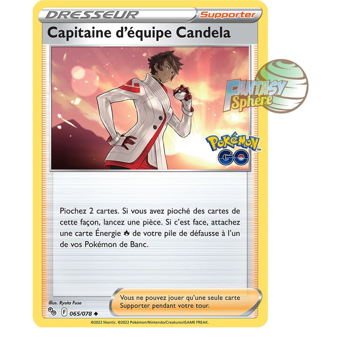 Item Capitaine d’équipe Candela - Peu Commune 65/78 - Epee et Bouclier 10.5 Pokemon GO