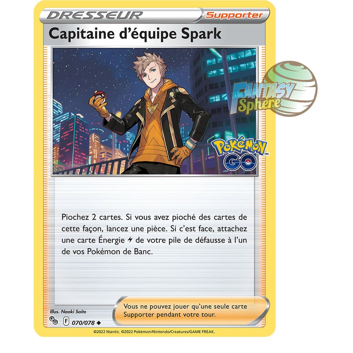 Capitaine d’équipe Spark - Peu Commune 70/78 - Epee et Bouclier 10.5 Pokemon GO
