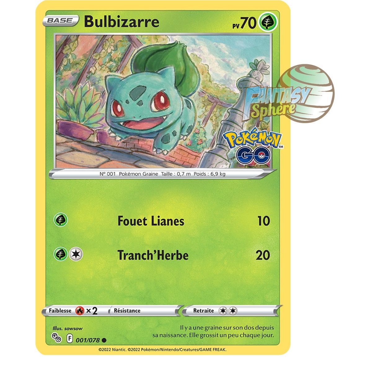 Bulbizarre - Commune 1/78 - Epee et Bouclier 10.5 Pokemon GO
