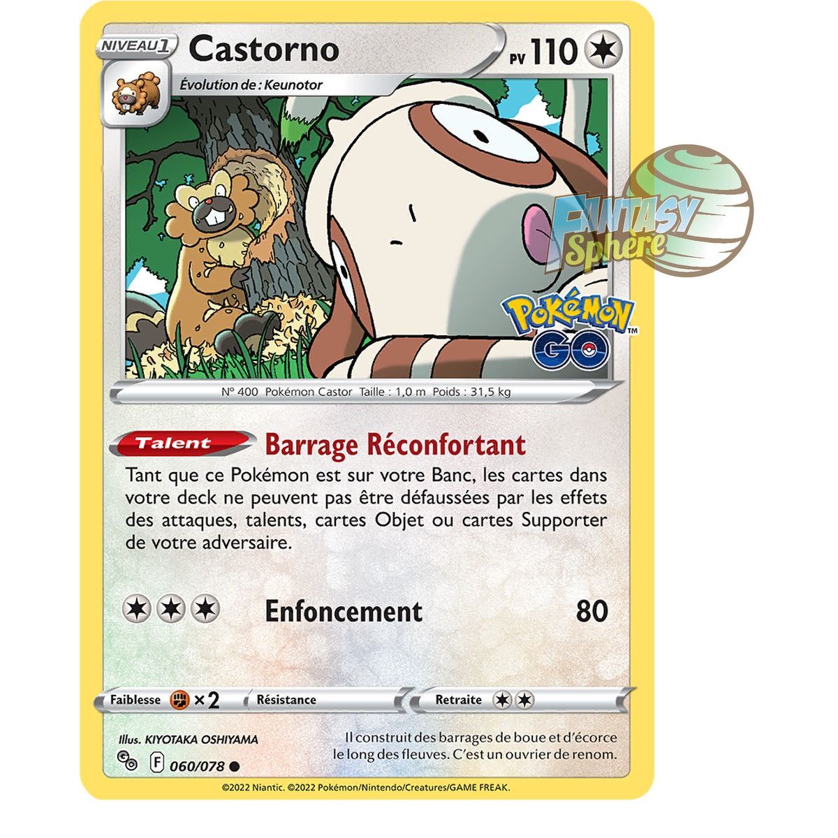 Castorno - Commune 60/78 - Epee et Bouclier 10.5 Pokemon GO