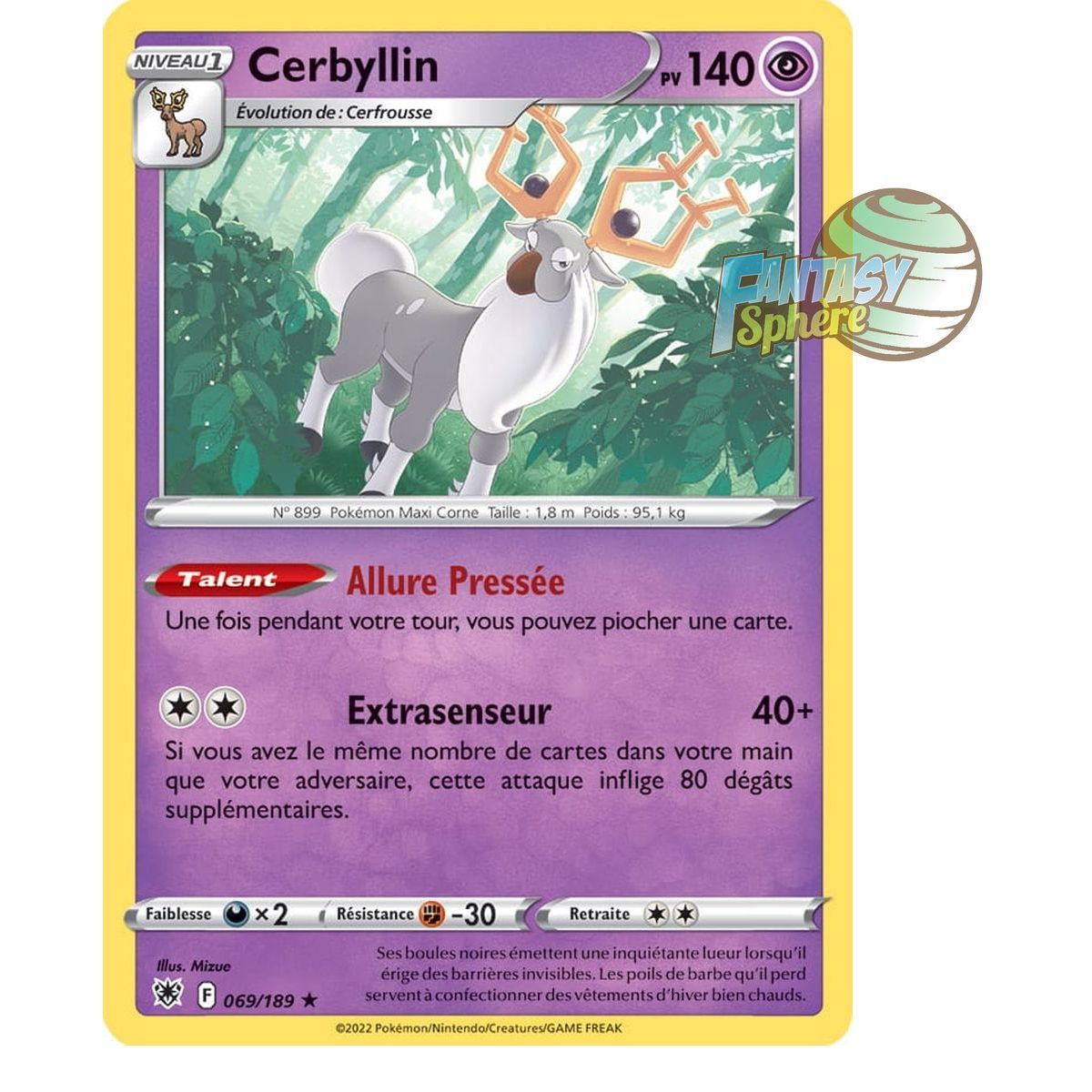 Cerbyllin - Holo Rare 69/189_H - Epee et Bouclier 10 Astres Radieux