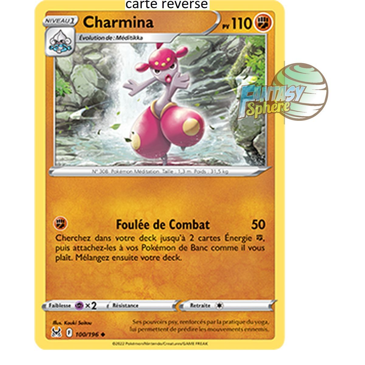 Charmina - Reverse 100/196_R - Epee et Bouclier 11 Origine Perdue