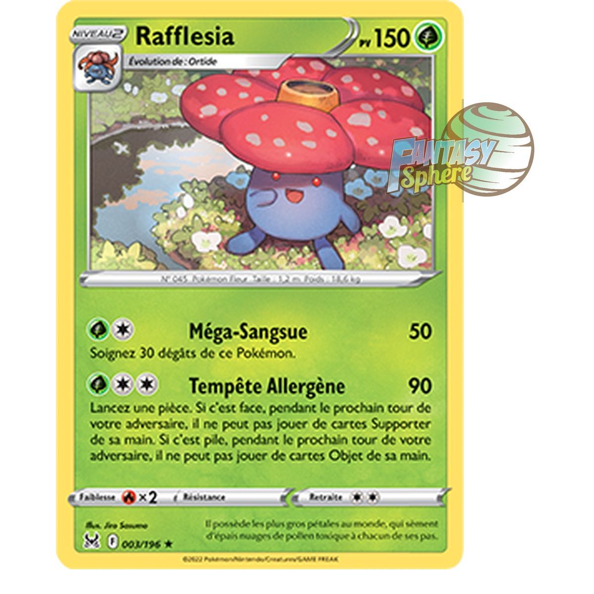 Rafflesia - Holo Rare 3/196_H - Epee et Bouclier 11 Origine Perdue