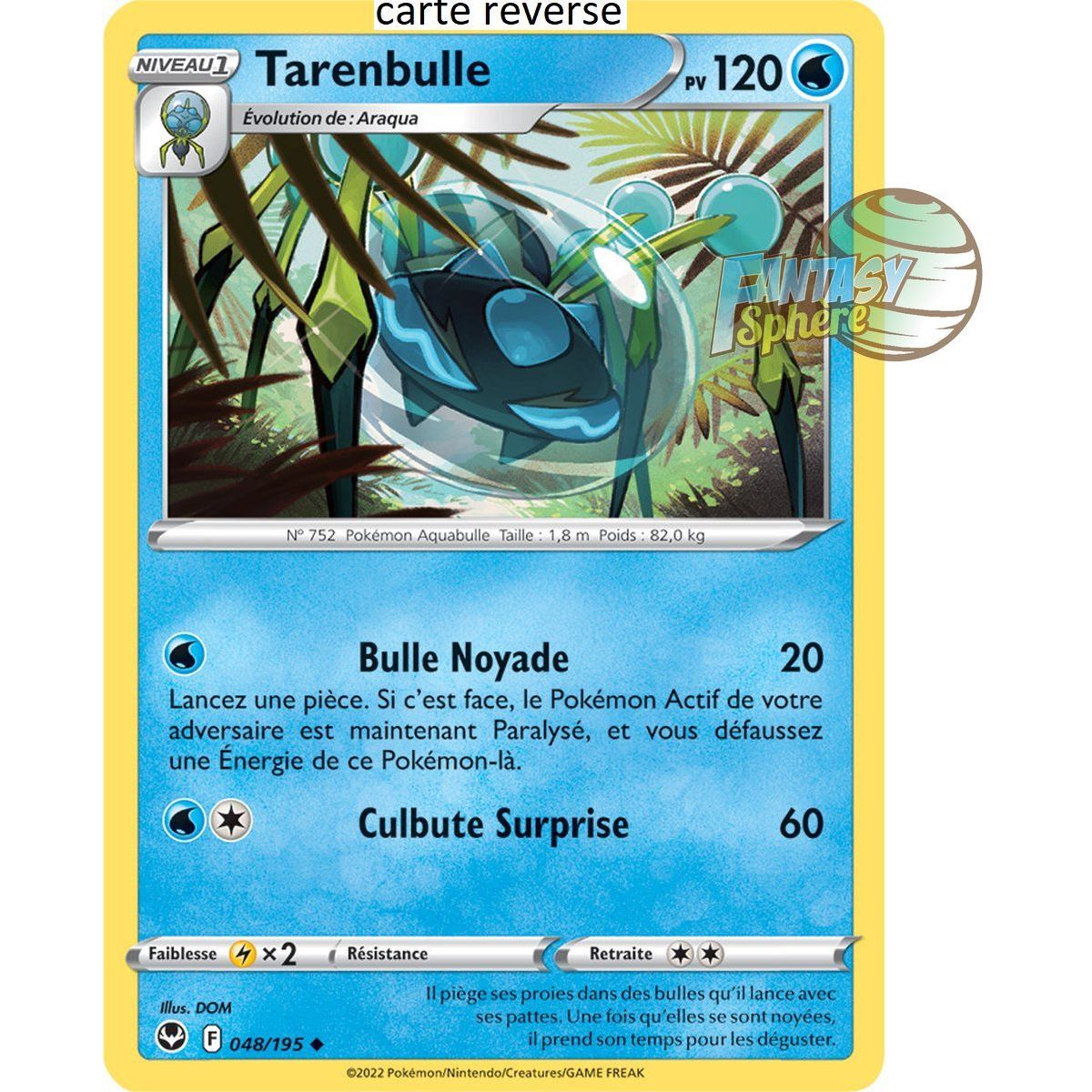 Tarenbulle - Reverse 48/195 - Epee et Bouclier 12 Tempete Argentée