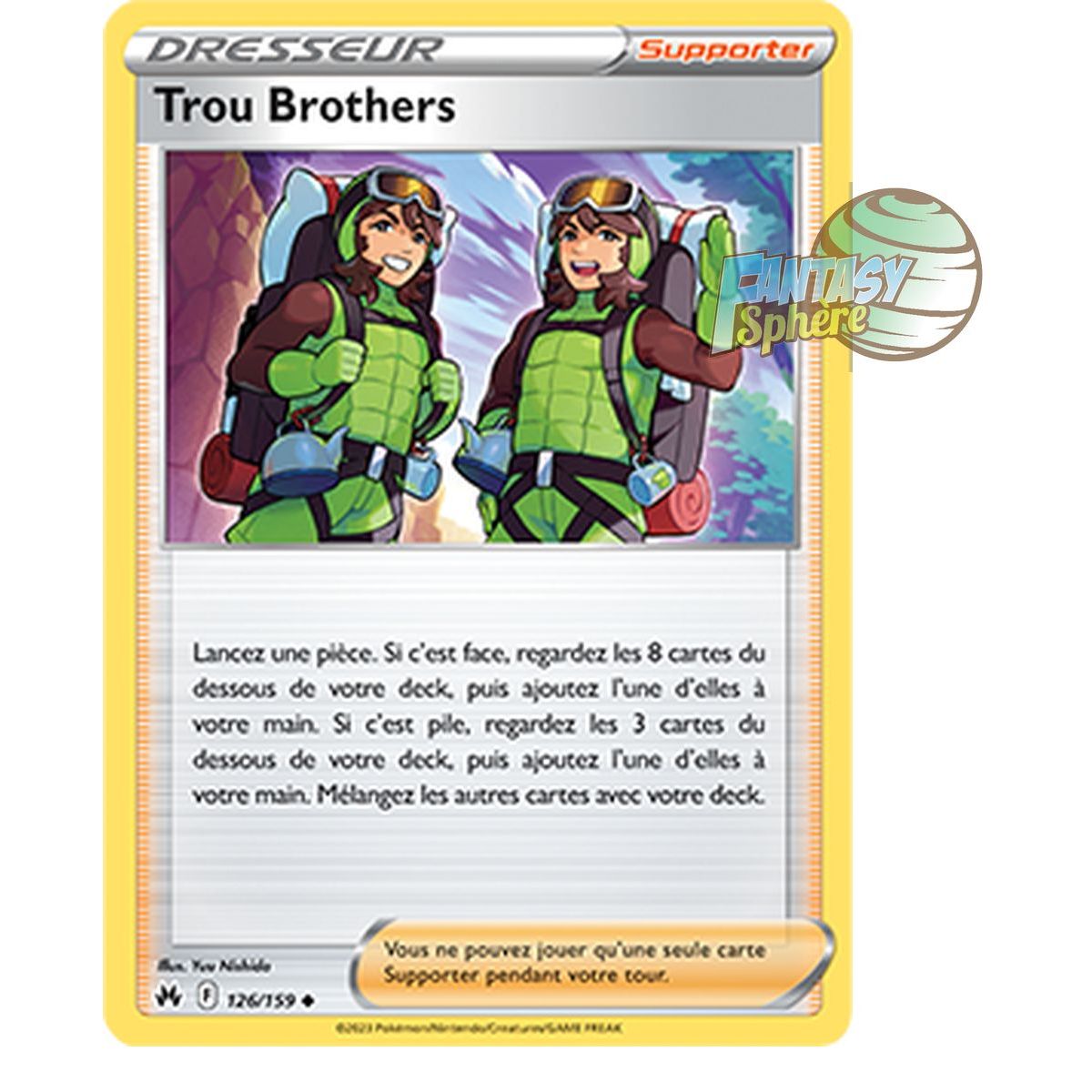 Item Trou Brothers - Reverse 126/159 - Epee et Bouclier 12.5 Zenith Supreme