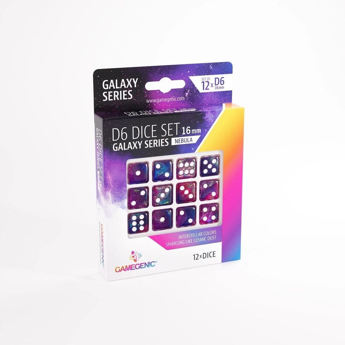 Item Gamegenic - Dice - Galaxy Series - Nebula - Set de 12 Dés de 6 - 16mm
