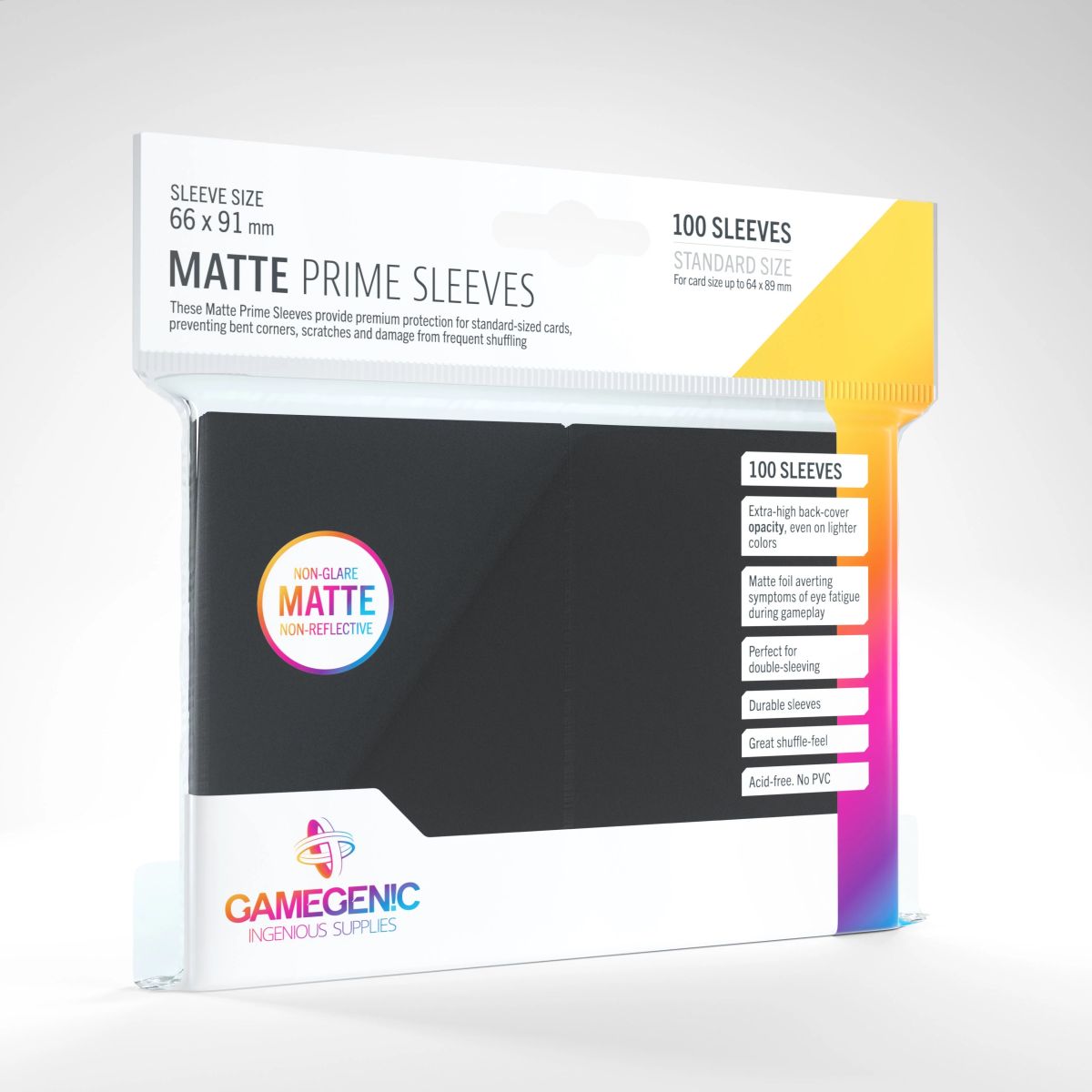Item Gamegenic - Matte Prime Standard Sleeves - BLACK - 66x91 (100)