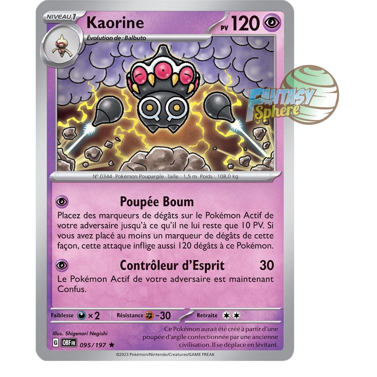 Kaorine - Holo Rare 95/197 - Ecarlate et Violet Flammes Obsidiennes