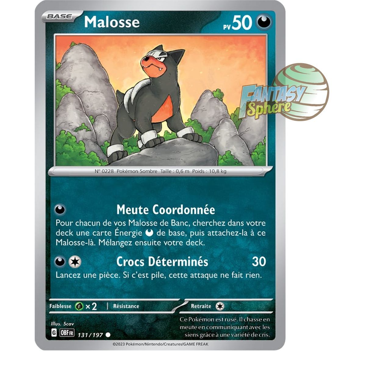 Item Malosse - Commune 131/197 - Ecarlate et Violet Flammes Obsidiennes