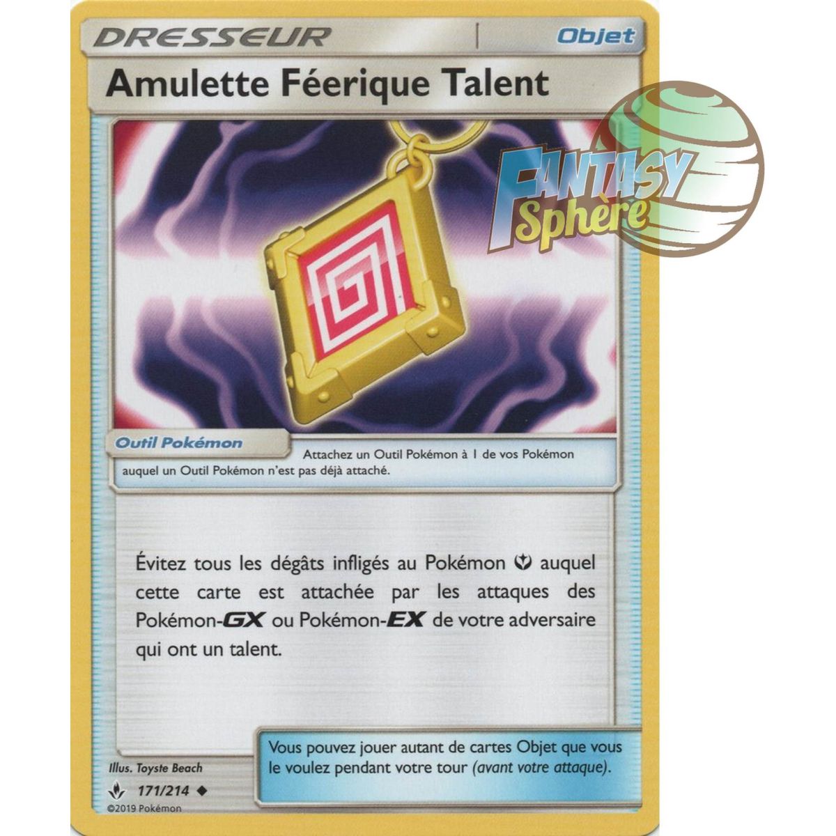 Item Amulette Féerique Talent - Peu commune 171/214 - Soleil et Lune 10 Alliance Infaillible