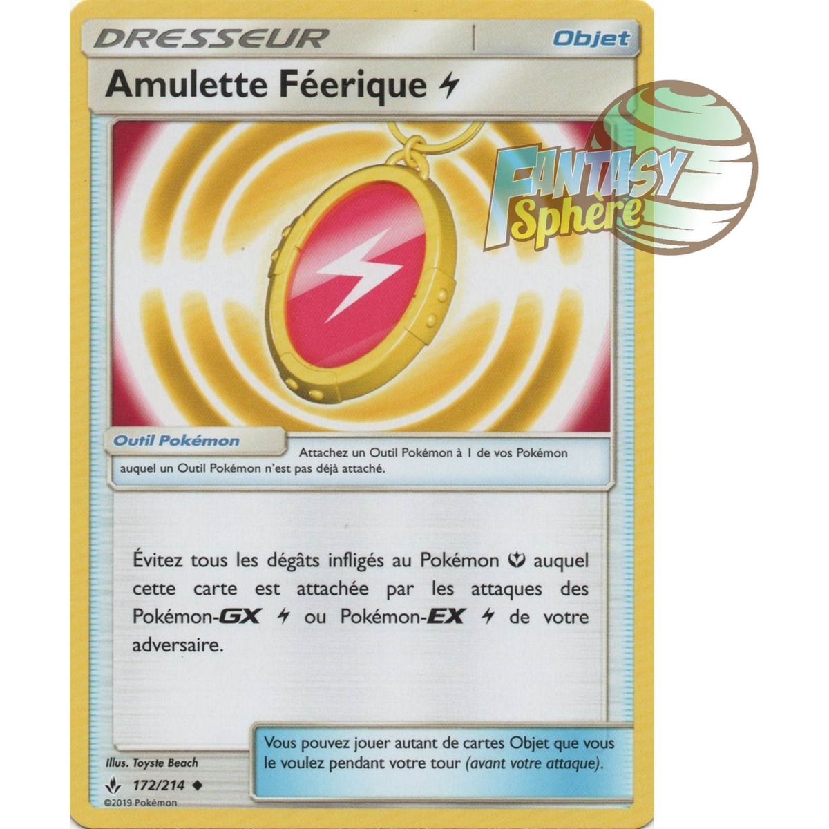 Item Amulette Féerique Électrique - Peu commune 172/214 - Soleil et Lune 10 Alliance Infaillible