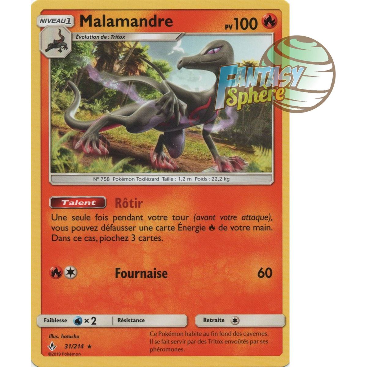 Malamandre - Rare 31/214 - Soleil et Lune 10 Alliance Infaillible