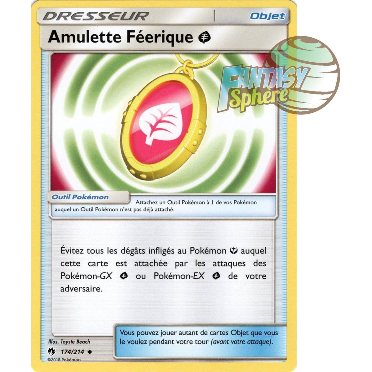 Amulette Féérique (Plante) - Peu commune 174/214 - Soleil et Lune 8 Tonnerre Perdu