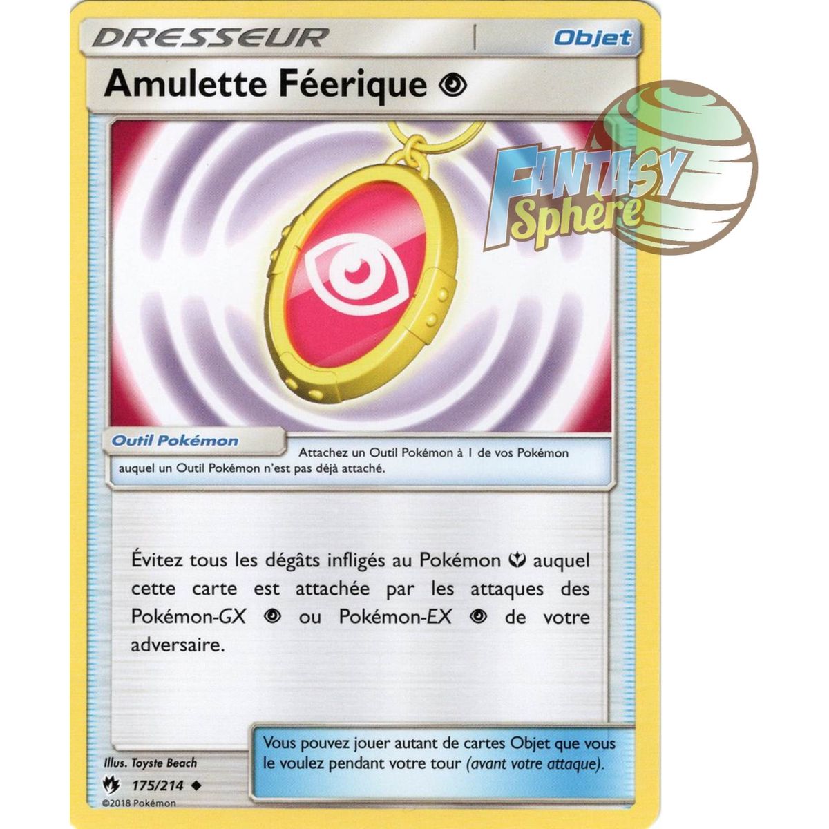 Item Amulette Féérique (Psy) - Peu commune 175/214 - Soleil et Lune 8 Tonnerre Perdu