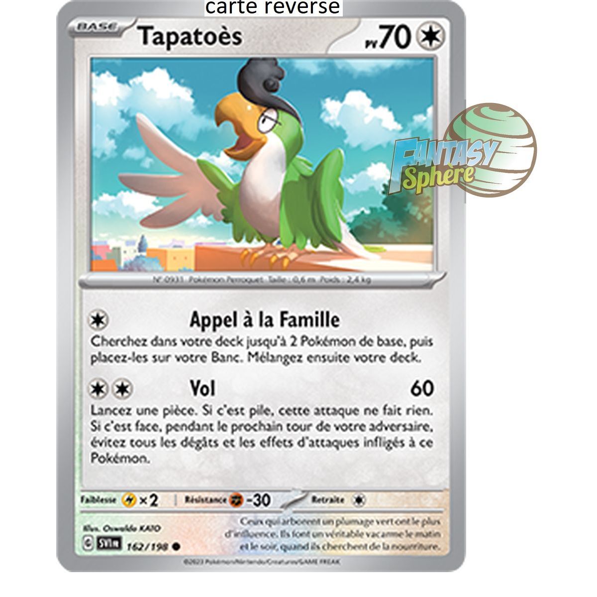 Tapatoès - Reverse 162/198 - Ecarlate et Violet