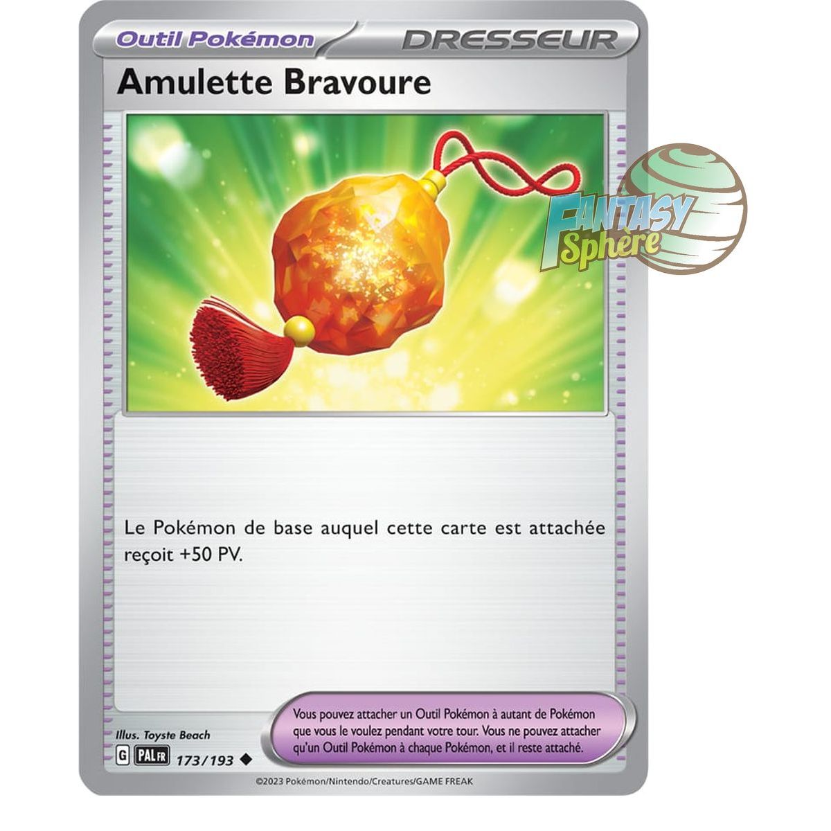 Item Amulette Bravoure - Peu Commune 173/193 - Ecarlate et Violet Evolution à Paldea
