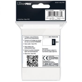 Ultra Pro - Protèges Cartes - Standard - White / Blanc (50)