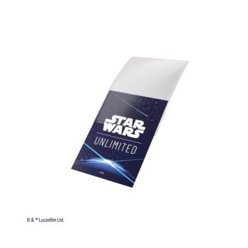 Gamegenic - Protèges Cartes - Standard - Double Sleeves Pack - Star Wars : Unlimited - Space Blue - FR