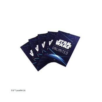 Gamegenic - Protèges Cartes - Standard - Double Sleeves Pack - Star Wars : Unlimited - Space Blue - FR