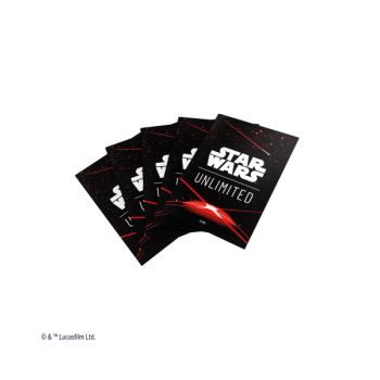 Gamegenic - Protèges Cartes - Standard - Double Sleeves Pack - Star Wars : Unlimited - Space Red - FR