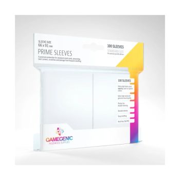 Gamegenic - Protèges Cartes - Standard Size -Prime Sleeves White